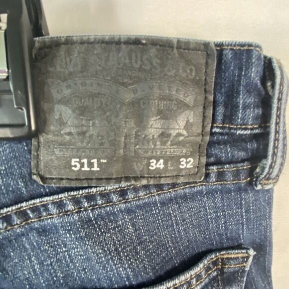 Levi's 511 Jeans Mens 34x31 Slim Fit Stretch Denim Classic Modern Casual - Picture 5 of 16